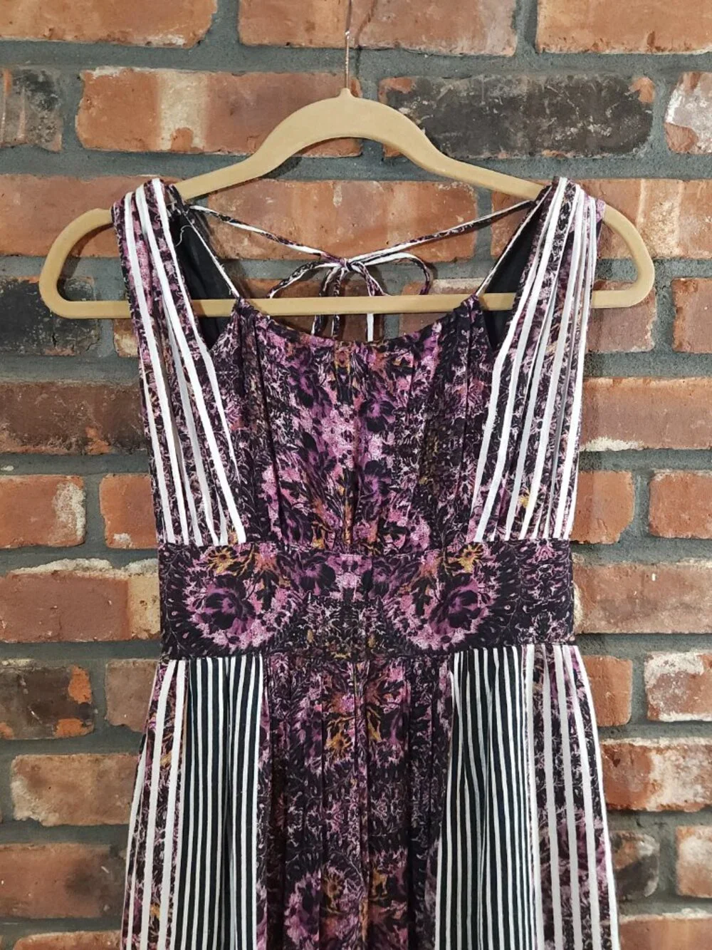 Free People Mayan Temple Sleeveless Floral Maxi Dress Boho Festival Women's XS